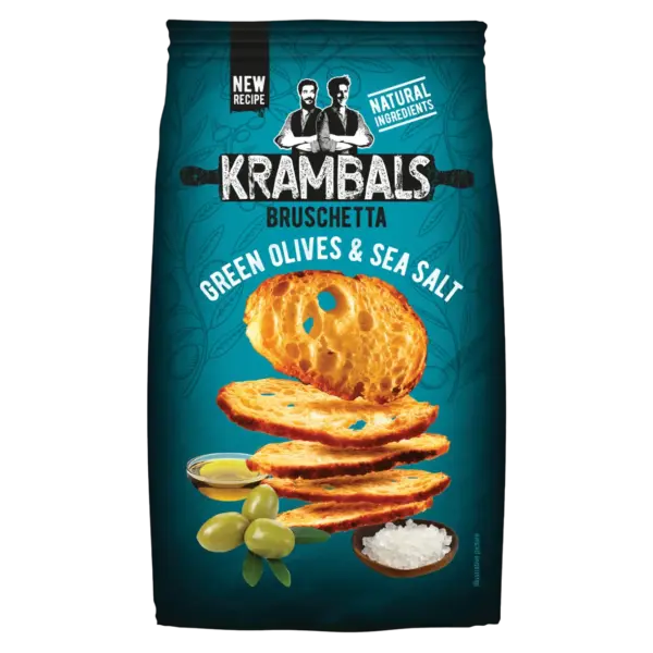 Krambals Bruschetta Green Olives & Sea Salt 70g
