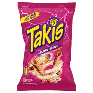 Takis Churro Charge Non-Spicy Cinnamon Sugar Rolled Tortilla Chips 100g