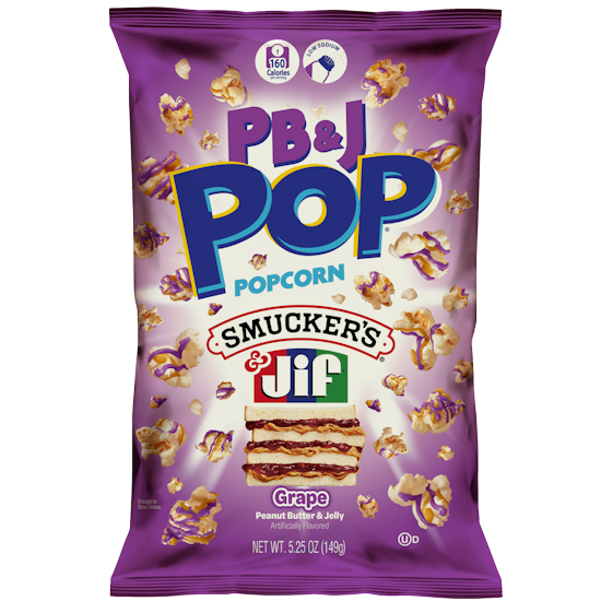 PB&J Pop Popcorn Smuckers & Jif Grape 149g